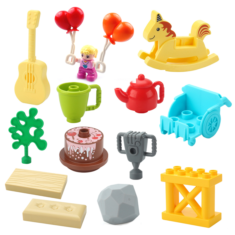 Lego Set City - ملحقات مكعبات البناء الكبيرة حصان هزاز