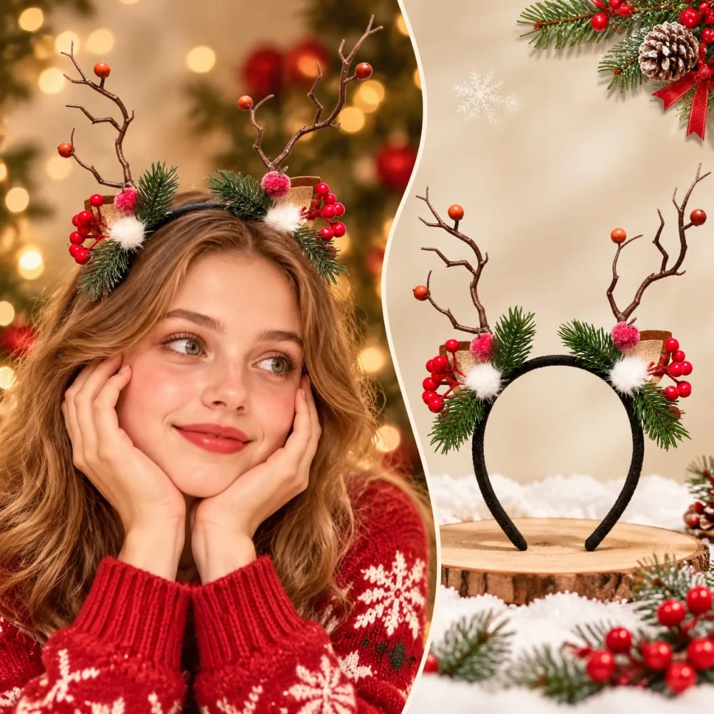 عصابة رأس على شكل قرون الرنة ل - مراجعة Reindeer Antlers Headband وسعره
