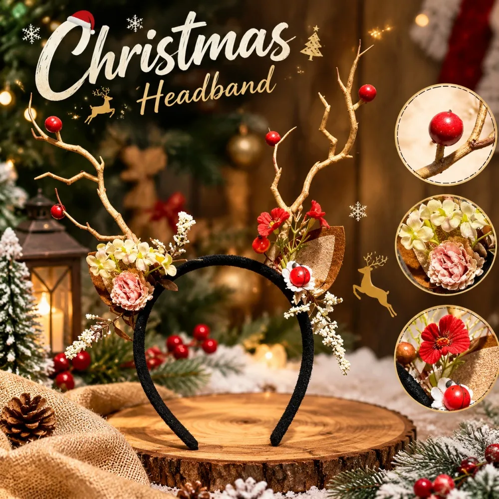 عصابة رأس على شكل قرون الرنة ل - مراجعة Reindeer Antlers Headband وسعره