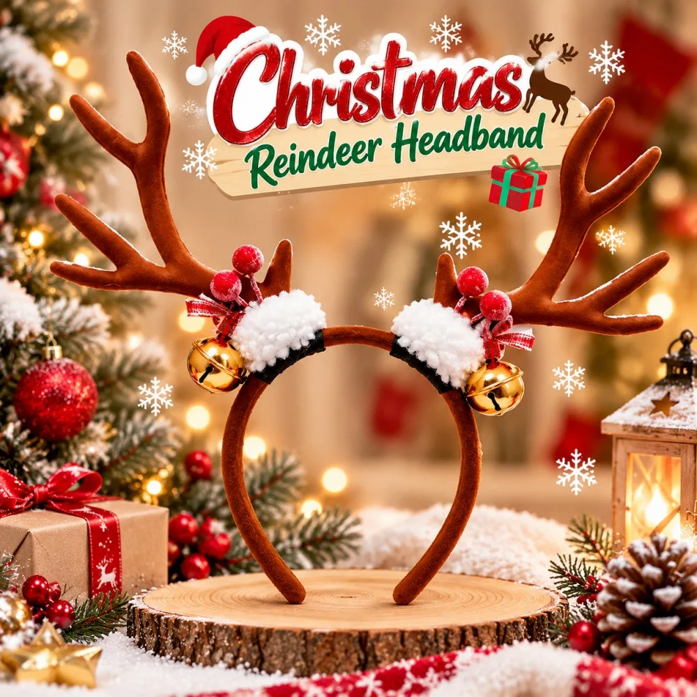عصابة رأس على شكل قرون الرنة ل - مراجعة Reindeer Antlers Headband وسعره