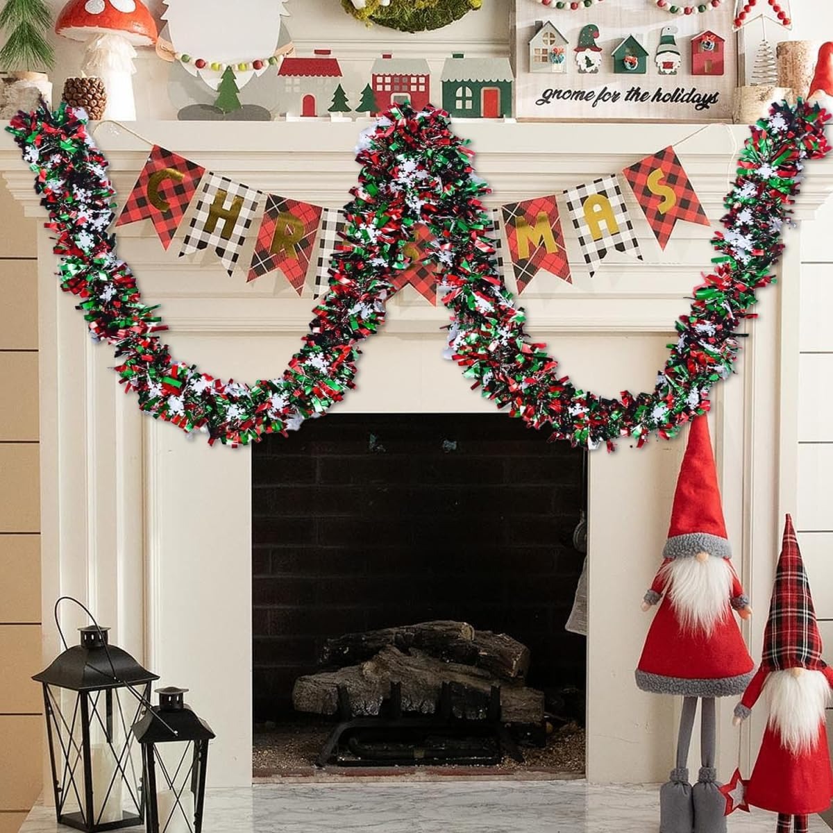 إكليل زينة عيد الميلاد بطول 2  - مراجعة Tinsel Garland Decoration وسعره