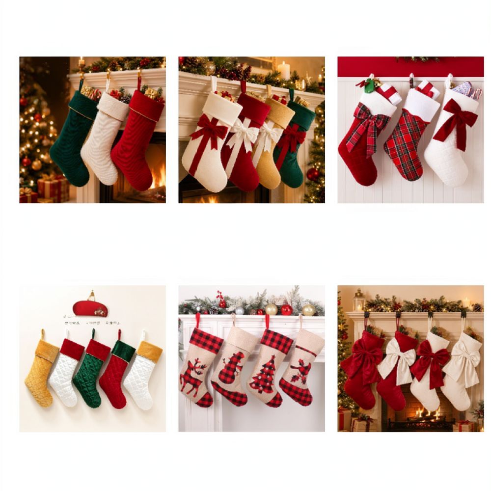 زينة عيد الميلاد المخملية بطول - مراجعة Christmas Stocking Hanging وسعره