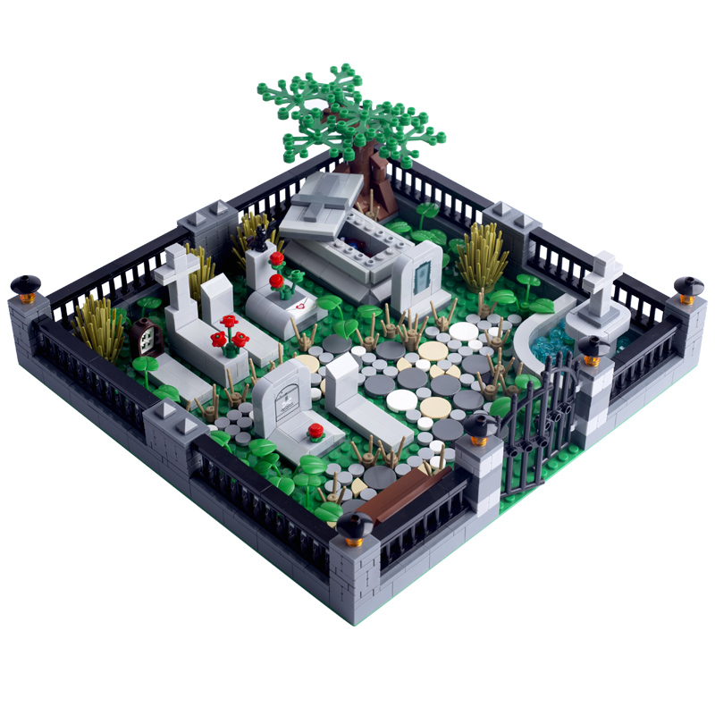 MOC هالوين مقبرة اللبنات مدينة - مراجعة Lego Set City وسعره